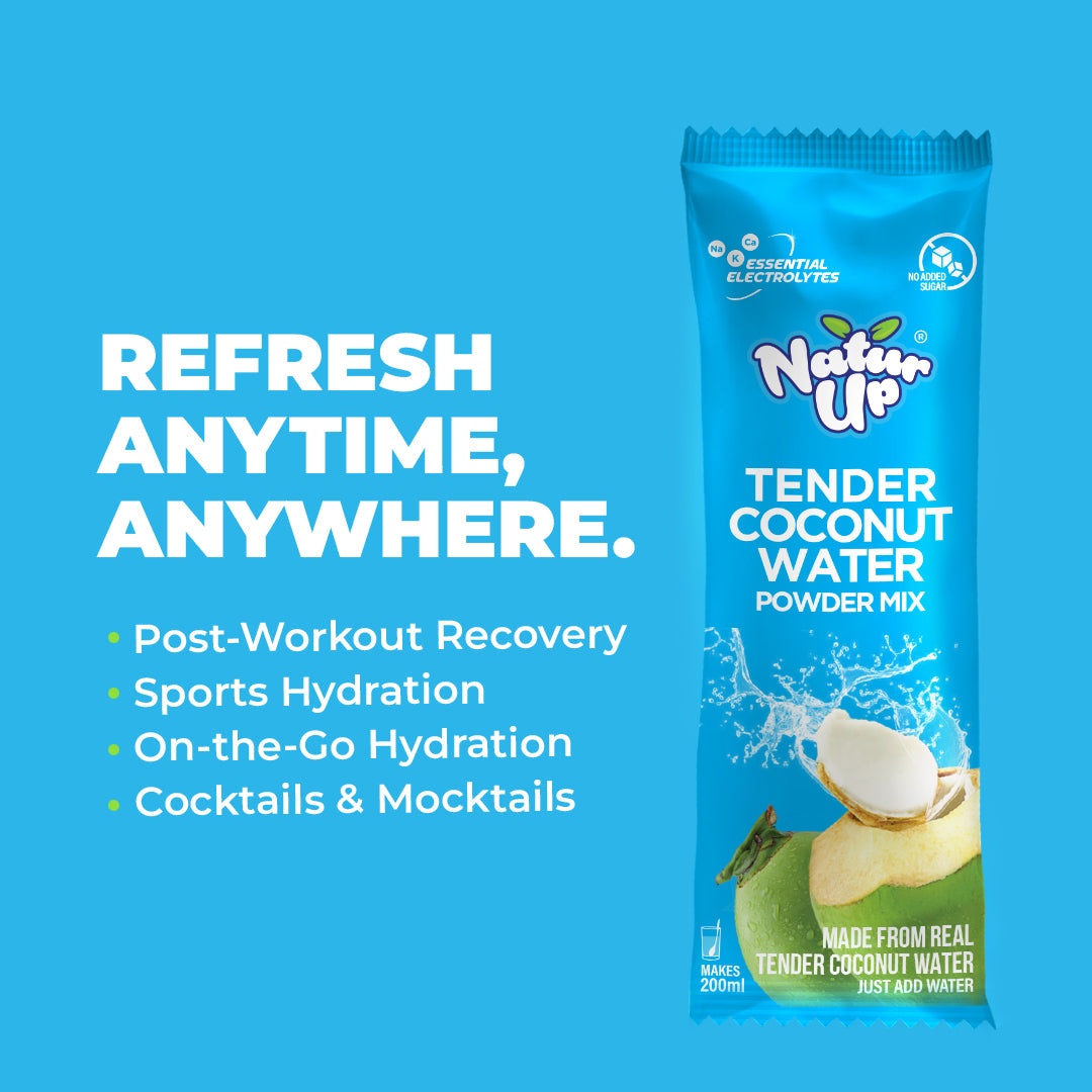 NATURUP Tender Coconut Water Powder Mix with Natural Electrolytes for Instant Energy & Hydration
