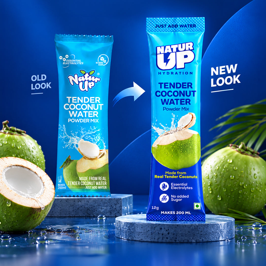 NATURUP Tender Coconut Water Powder Mix with Natural Electrolytes for Everyday Hydration