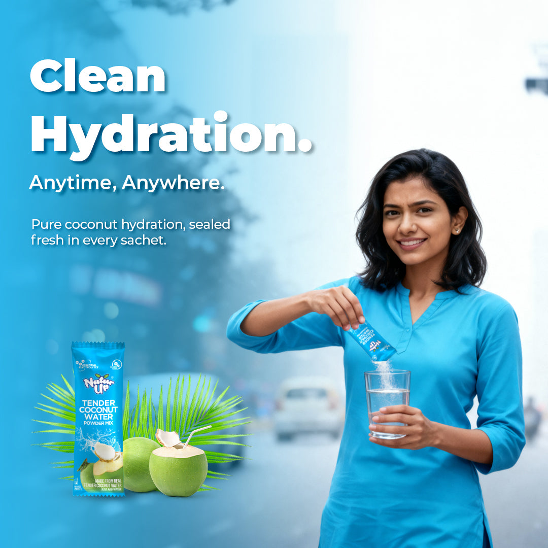 NATURUP Coconut Water Powder | Pollution Day Hydration Mix