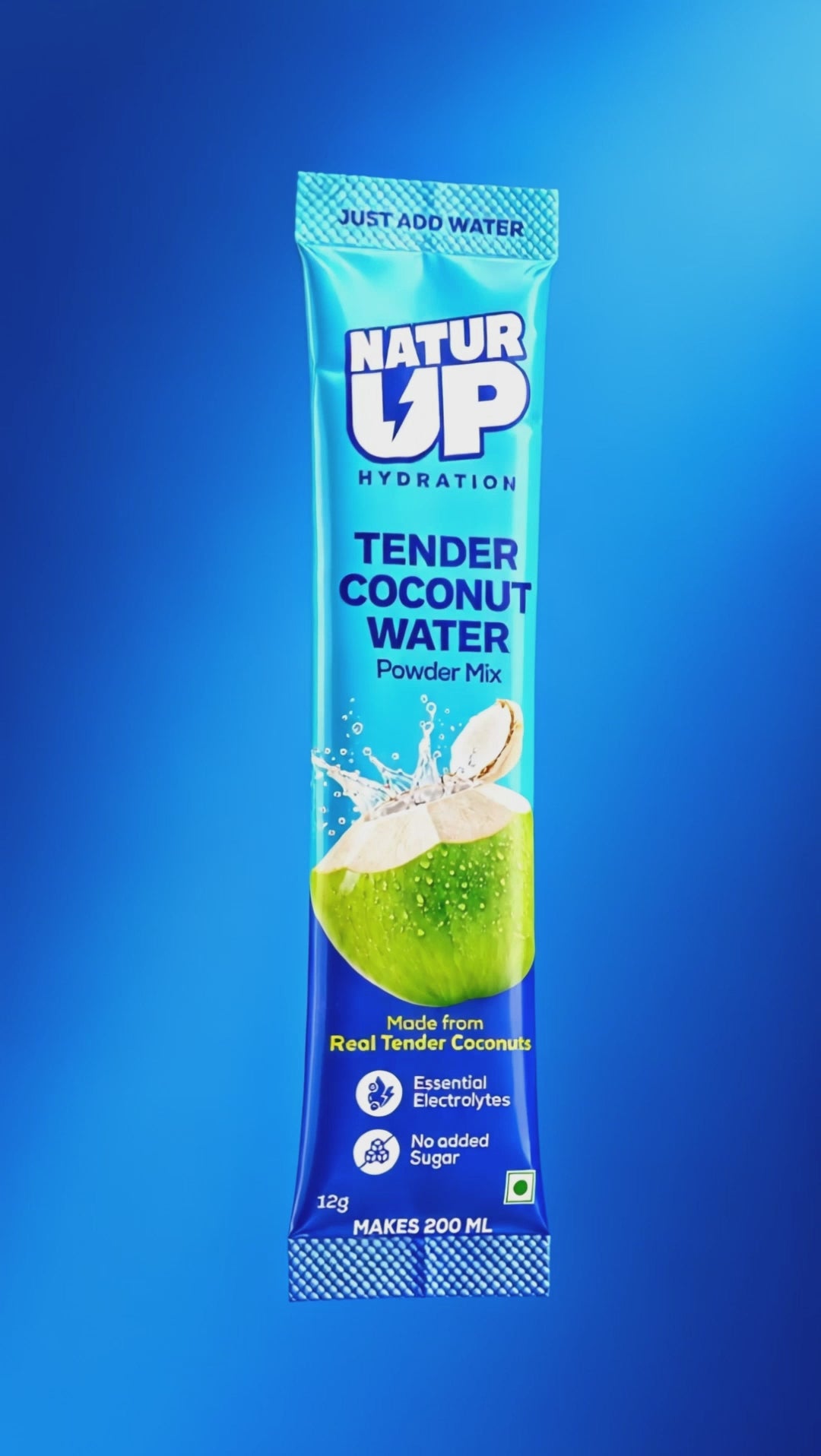 NATURUP Tender Coconut Water Powder Mix with Natural Electrolytes for Everyday Hydration