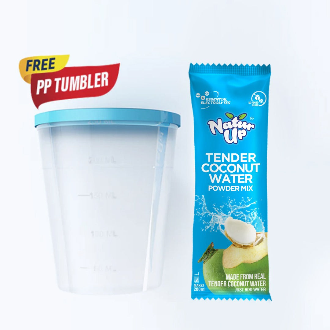 NATURUP Tender Coconut Water Powder Mix with Natural Electrolytes for Instant Energy & Hydration